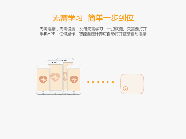 智能血壓計功能-無需學習，簡單一步到位